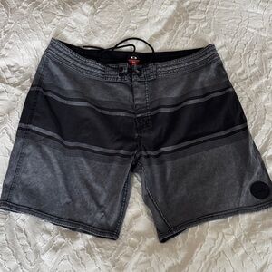 Oakley Men's Charcoal and Black Board Shorts